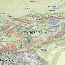 kyrgyz map
