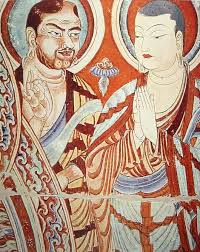 A Chinese and west Asian (Iranian? )monk. Bezeklik, Xinjiang. 