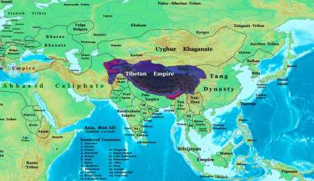 Tibetan empire at its height. 